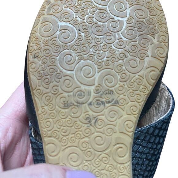 KMB | Anthropologie Lalia Cut Out Leather Oxford Flats Ballet Quiet Luxury Black - Picture 10 of 11